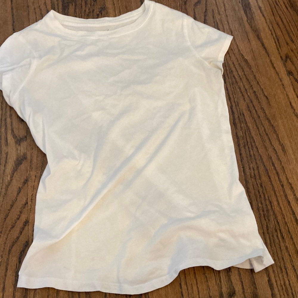solid white t-shirt from target, size s